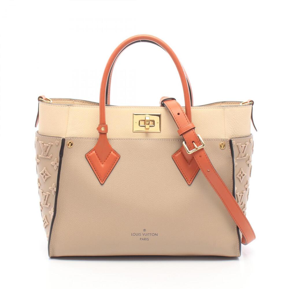 Louis Vuitton On My Side Monogram Tuftage Top Bag Leather Bordeaux Purple Beige